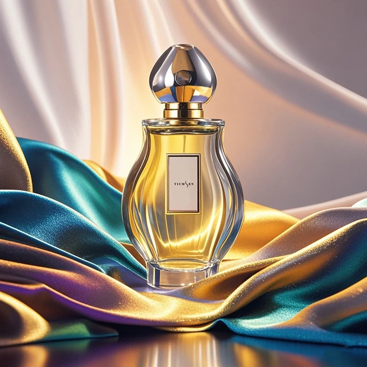 perfume bottle with flower cap